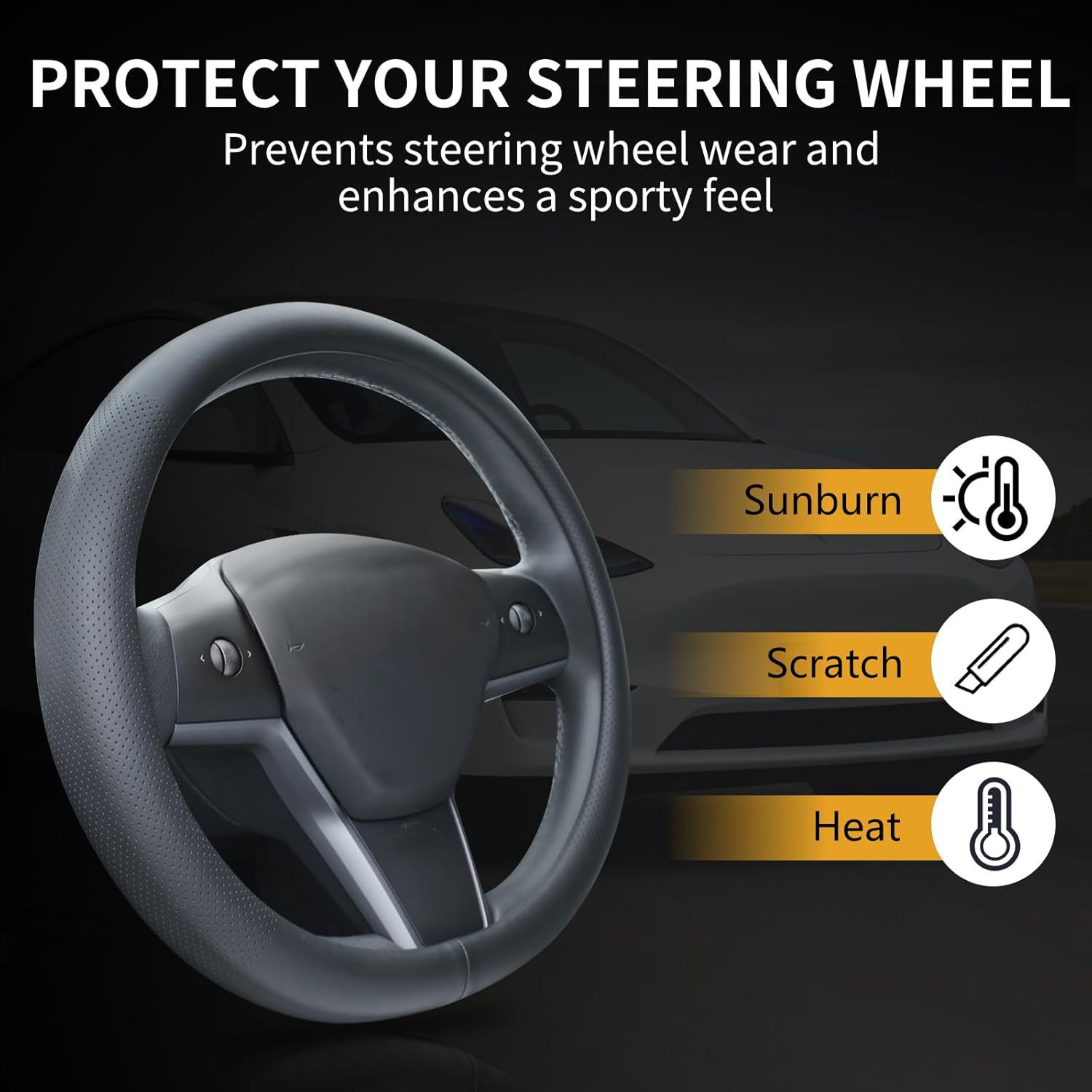 Cross-Border Amazon Bestseller Suitable for Tesla Compatible Model3/Y Non-Slip Breathable All-Season Universal Handle Cover