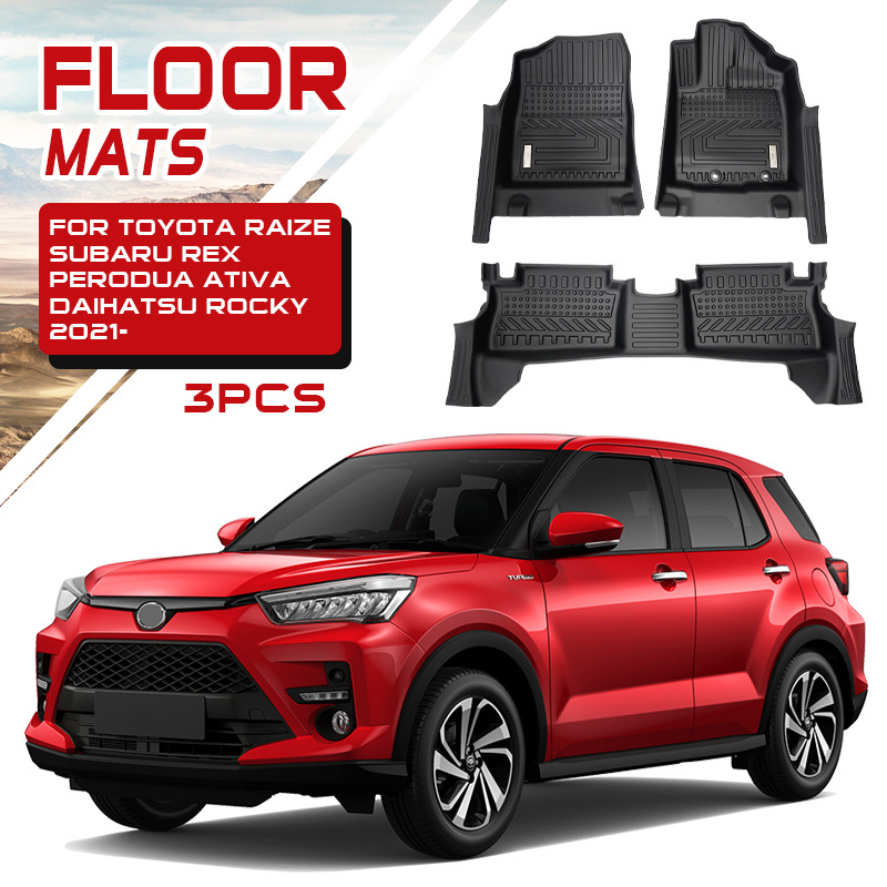 Alfombrillas especiales 5D antideslizantes para Toyota Raize, Rocky, Ativa y Subaru Rex.