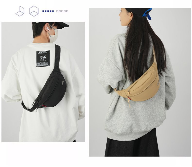 Casual, Daily Occasion Unisex Classic Style Sport Style Solid Color Oxford Cloth Waist Bags
