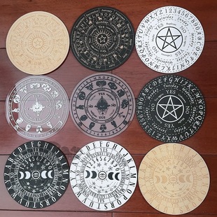 Wooden Pendulum Plate Indicator Plate Pendulum Table Transparent Acrylic Sun Moon Constellation Wooden Pad