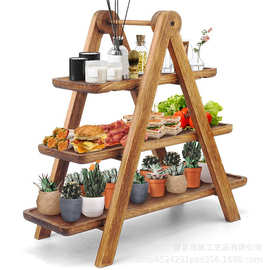 木质置物架火锅店菜品整理架厨房酒店放菜架三层托盘收纳架批发