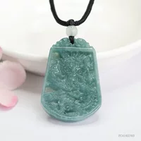 Yiyu Natural A товар Изумрудный зодиак дракон подвеска синий водяной дракон подвеска ювелирные изделия в прямом эфире оптом FC4102703