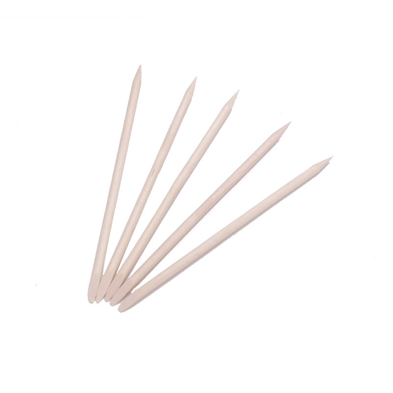 Nail tools wholesale orange sticks wooden stick dead skin push 11.4cm double-headed orange sticks 100 bags point drill sticks