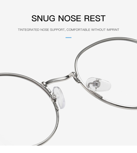  Summer New Lightweight Round Metal Glasses Frame Men's Optical Anti-Blue Light Glasses Manufacturer