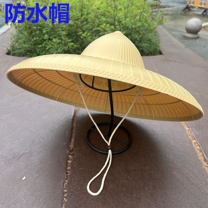 Hainan Waterproof Bucket Hat, Rainproof Outdoor Sun Protection Hat, Unisex, Suitable for All Seasons, Large Brim for Rural Work Hainan Waterproof Bucket Hat, Rainproof Outdoor Sun Protection Hat, Unisex, Suitable for All Seasons, Large Brim for Rural Work