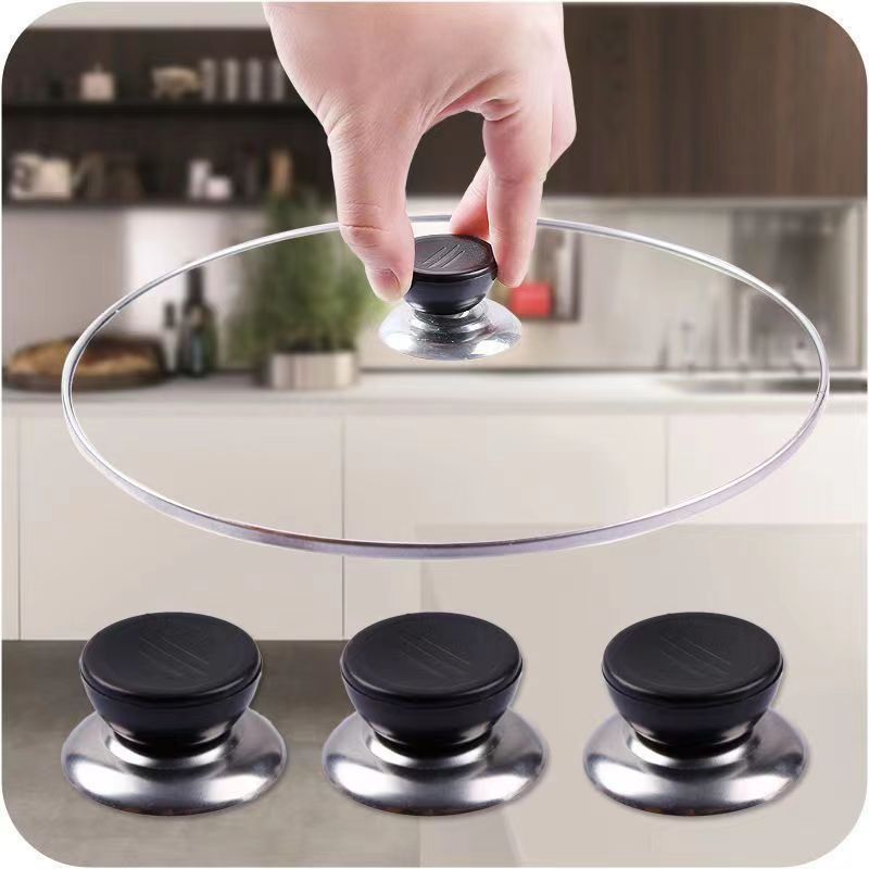 Universal stainless steel pot lid handle, anti-scald pot lid knob, stainless steel pot knob, high-temperature resistant handle for wok and steamer lids