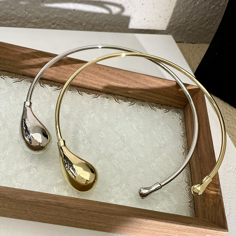 1 Piece Quantity Banquet, Daily, Date Occasion Water Droplets Metal Copper Retro Copper Choker