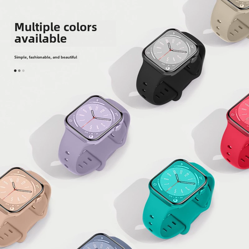 Силиконовый ремешок для Apple watch с пряжкой восьмиугольной фигуры, спортивный, подходит для iWatch 11 Ultra/S10, цветок единства