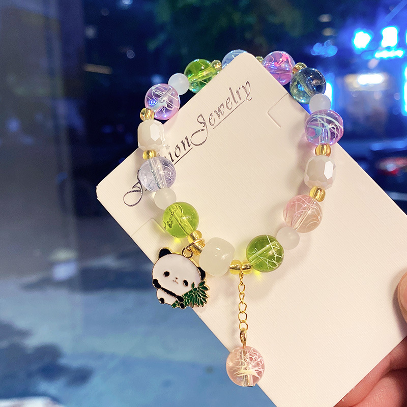 Panda color transparent beads bracelet (bag)