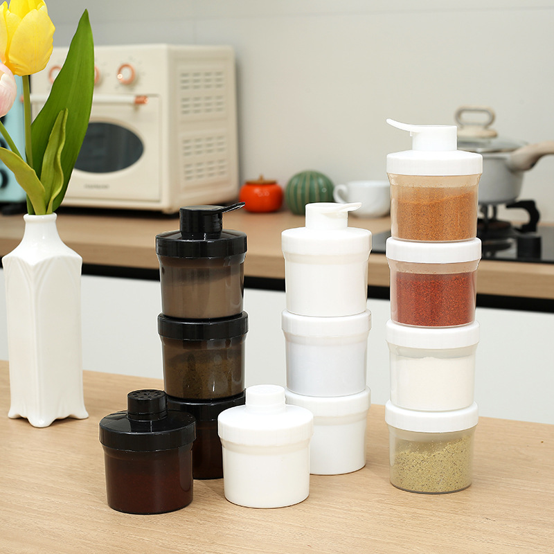 Seasoning box kitchen household outdoor barbecue seasoning box pp plastic seasoning jar salt monosodium glutamate storage seasoning bottle