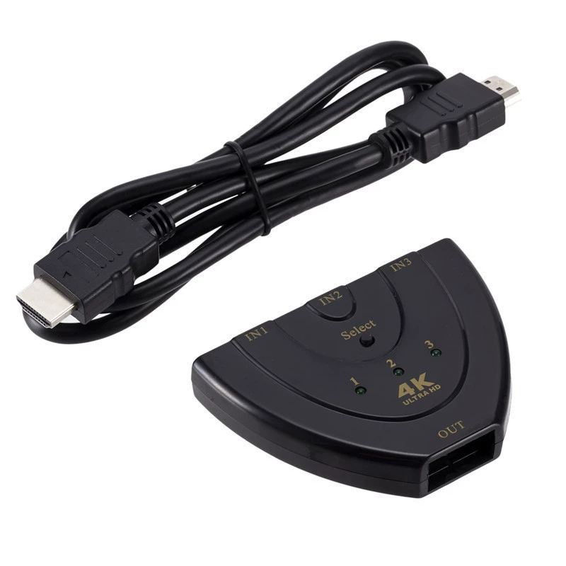 HDMI 视频切换器 HDMI 三进一出 切换器 HDMI 尾线 3X1HDMI4K*2K 切换