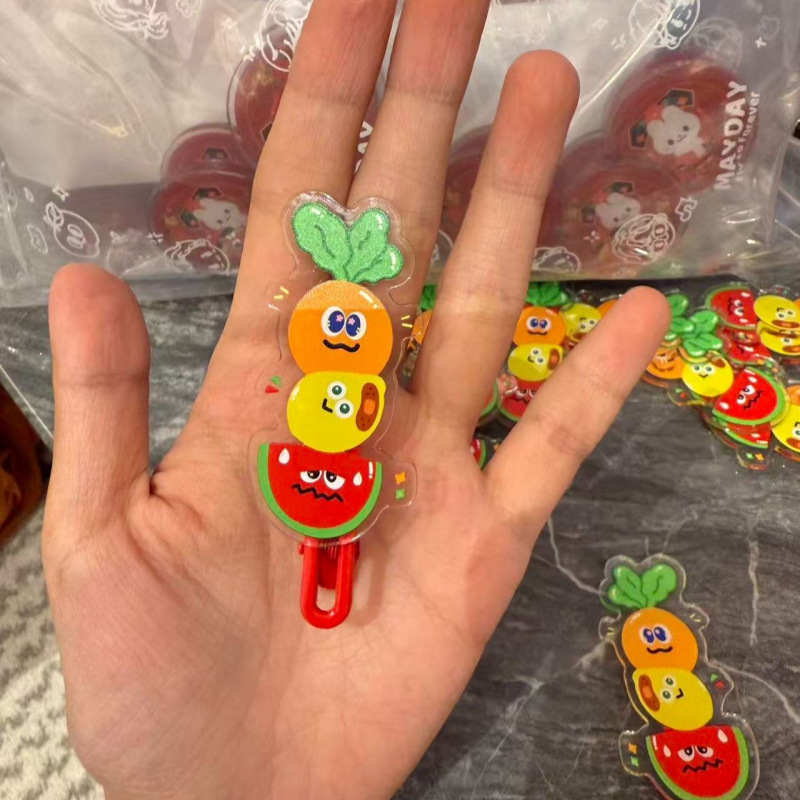 五月天周边糖葫芦卜卜亚克力发夹少女发饰边夹粉丝演唱会应援礼物|undefined