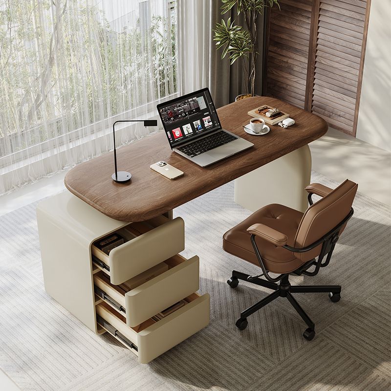 Used Office Desk Desk Storage Cabinet Cupboard Integrated Modern Bedroom Study Home Solid Wood Computer Desk Workbench
