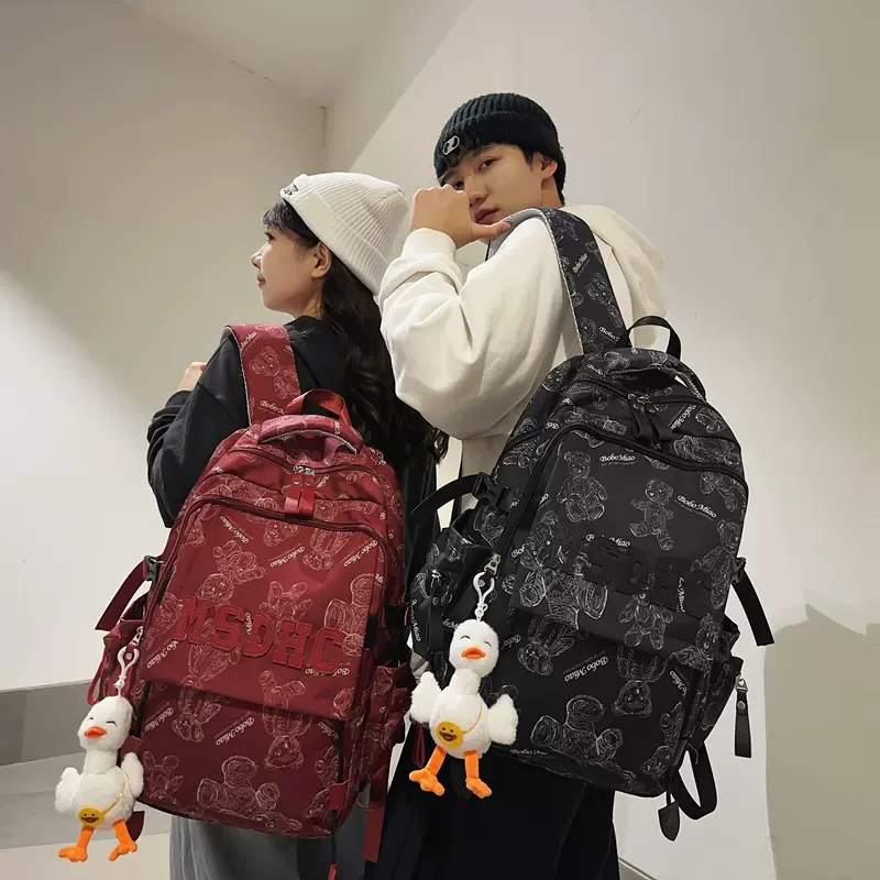 书包少女生双肩背包书包新款男生高中学生初中帅气大学生跨境代发
