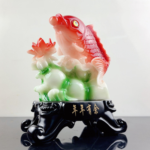 Imitation jade crafts, surplus every year, crafts ornaments, living room wine cabinet, entrance decorations, housewarming and opening gifts