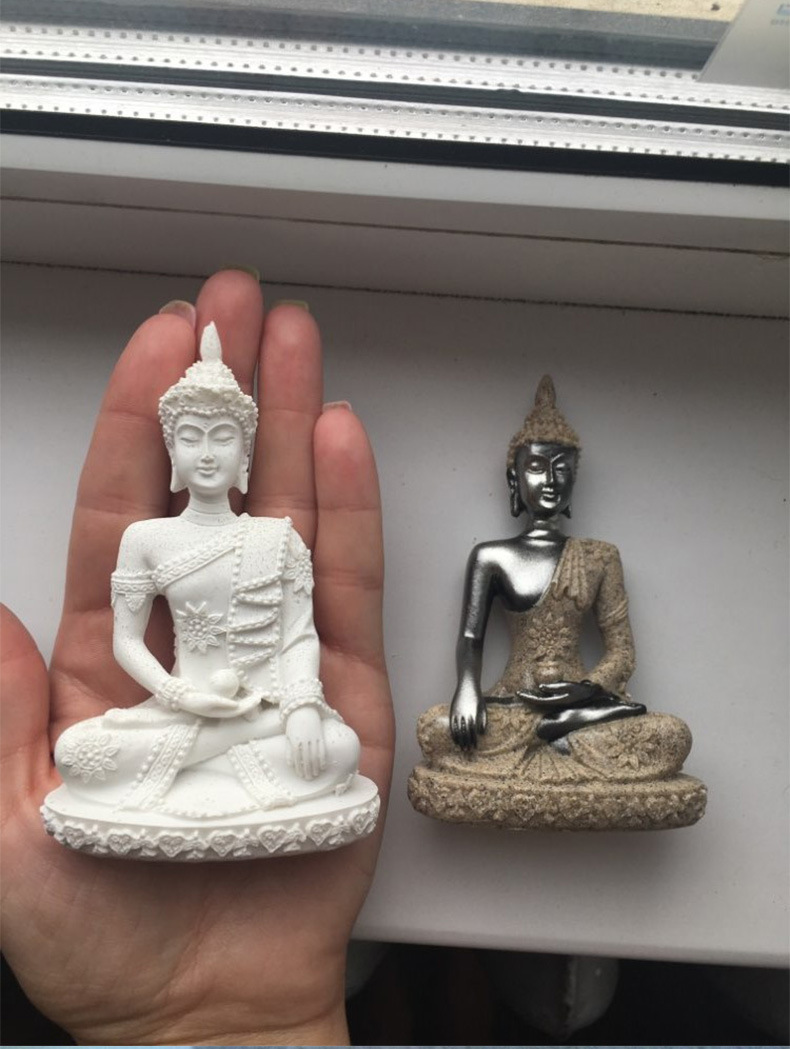 Sculpted Sandstone Mini Sitting Buddha