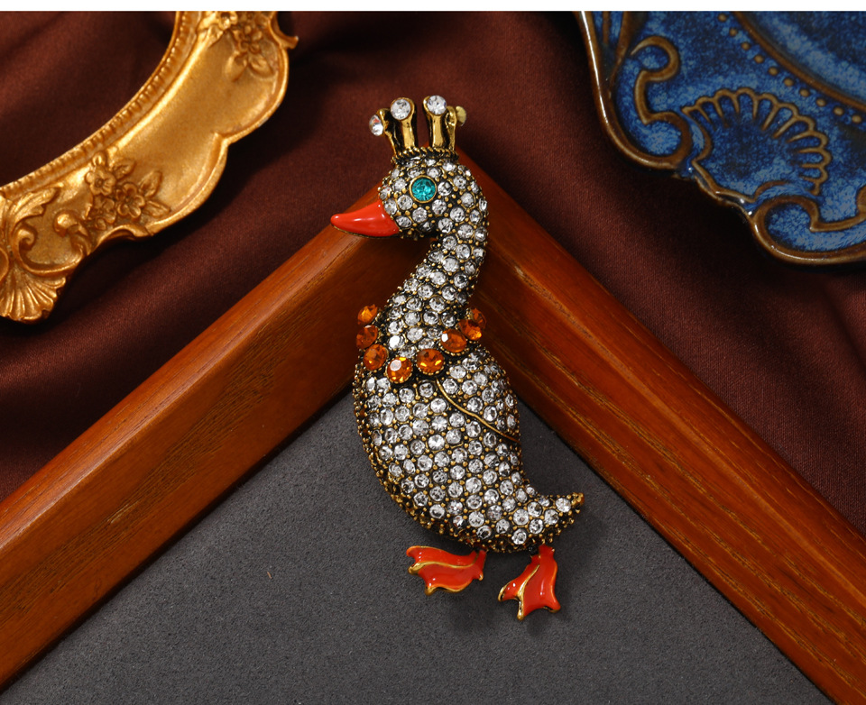 Retro Duck Alloy Unisex Brooches display picture 4
