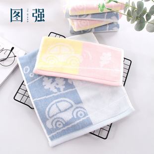 Tuqiang children's baby face towel home daily soft absorbent cotton cartoon jacquard children's towel factory wholesale