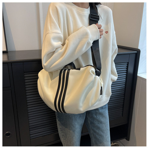 流行包包女包新款潮帆布包宽肩带单肩腋下包休闲百搭斜挎包