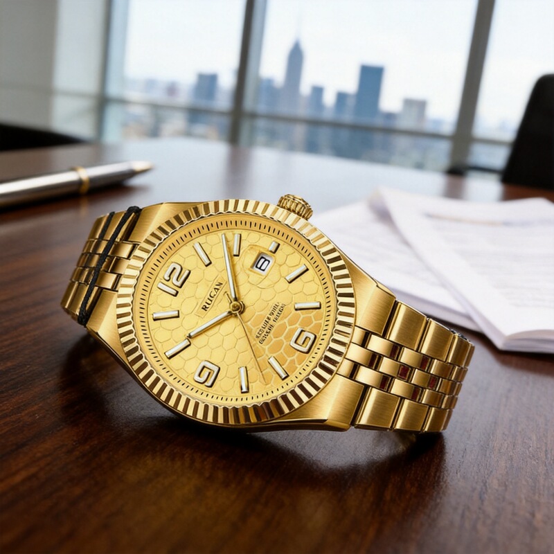 Swiss High-End Men's Watch Fully Automatic Mechanical Watch Waterproof Luminous Business Quartz Watch Honeycomb 2026 New Model