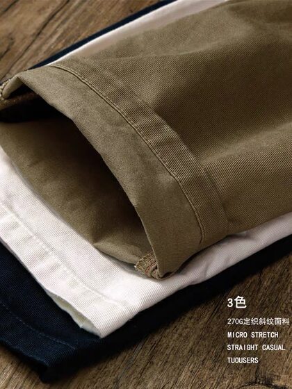Vintage vintage Casual Pants Cotton Japanese Style Vintage Harajuku Spring and Autumn Tooling Loose Pendant Straight Pants for Men