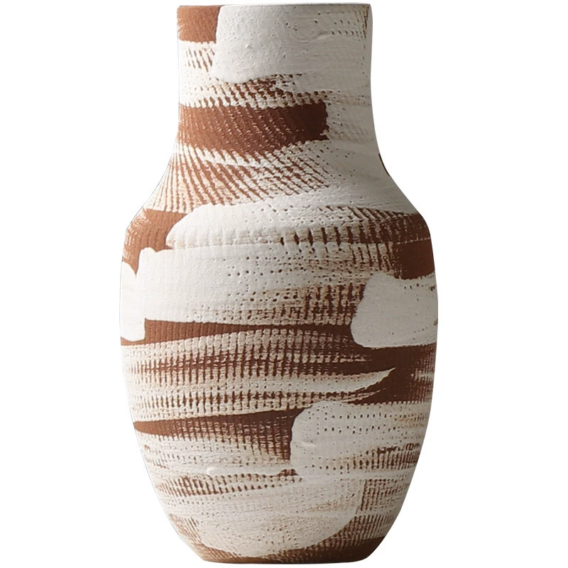 Новая китайская стиль сухие цветы аранжировка vase каменная чаша для цветов керамическая бутылка чайная комната Zen украшения