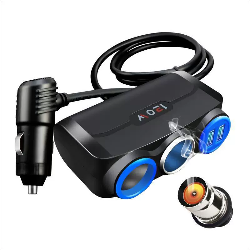 Прикуриватель один перетаскивание две точки три автомобильные многофункциональные зарядки мобильного телефона USB автомобильное зарядное устройство 12V24V адаптер штекер