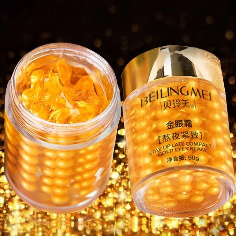Crema de ojos reafirmante de noche con oro de Bei Lingmei: hidrata, nutre, levanta, reafirma y reduce las ojeras. Crema de ojos con oro directamente del fabricante.
