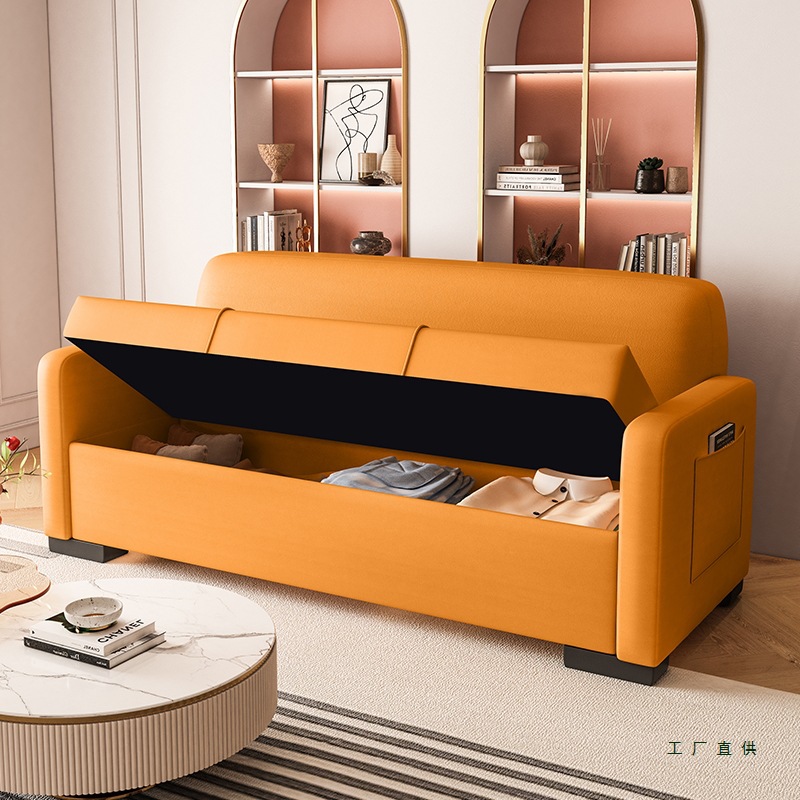 Sofa Small Apartment Living Room Balcony Rental Apartment Office Clothing Store Single Double Three Person Storage Sofa Booth
