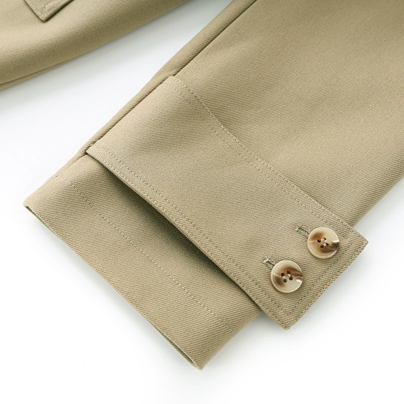 2323712-Loose and versatile long trench coat-Note: Special offer will not be returned