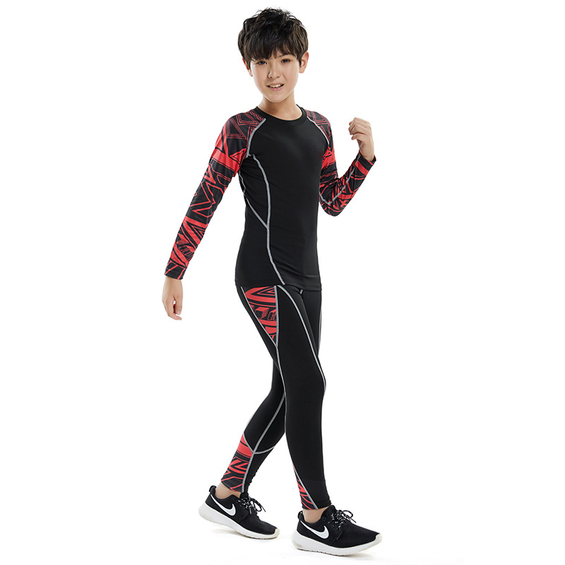 블랙과 레드 투피스 세트