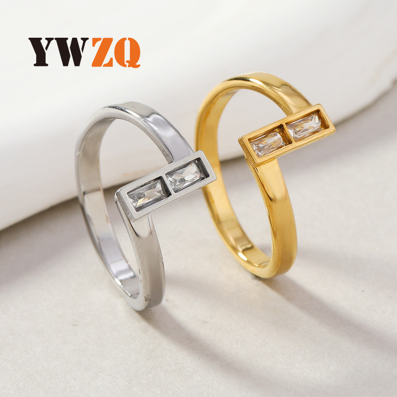 Fashionable square ring stainless steel