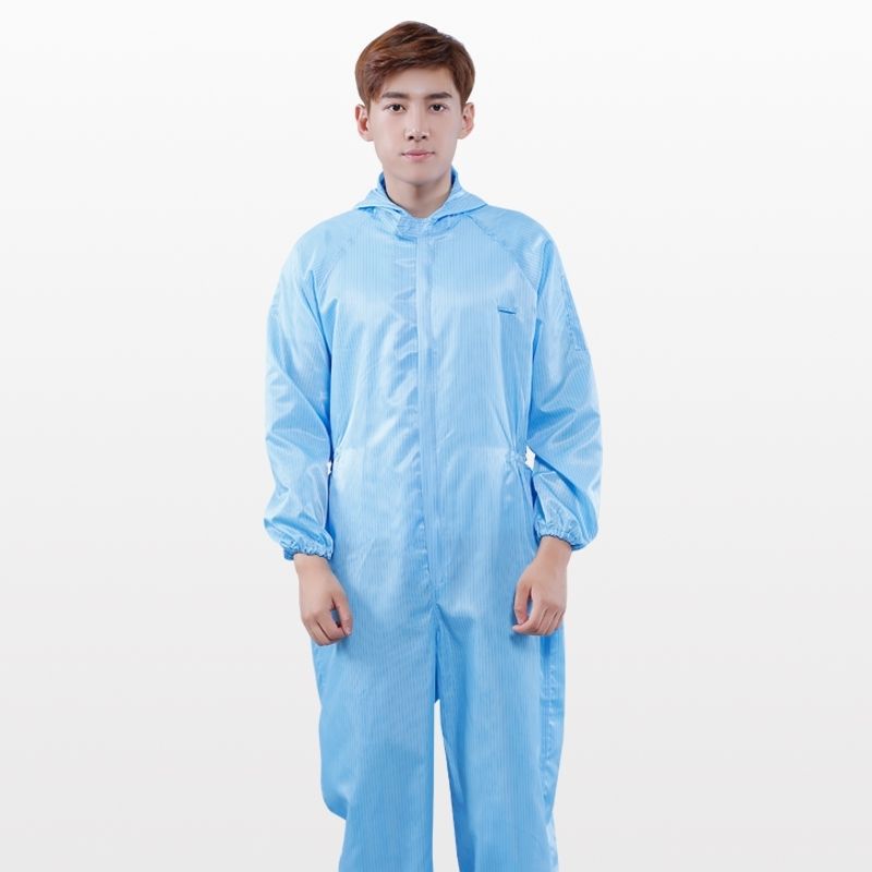 蓝色 连帽 连体服