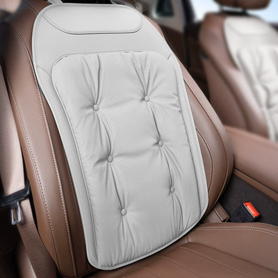 Four Seasons Pad, Anti-Fouling Leather Car Seat Cushion, Universal - off-white-single-backrest-no-standard-model-please-note-the-car-logo