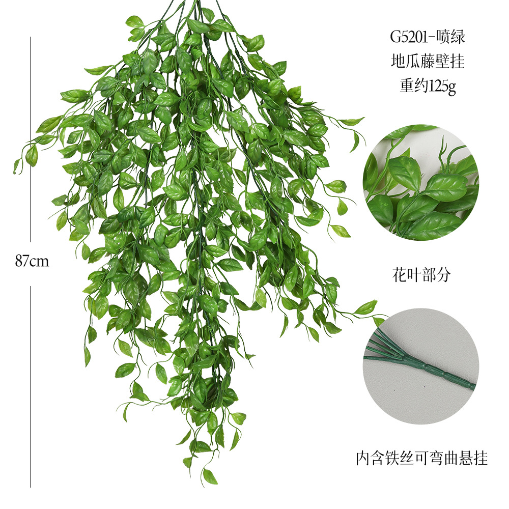 G5201-스프레이 그린 69 메쉬 고구마 덩굴 벽걸이