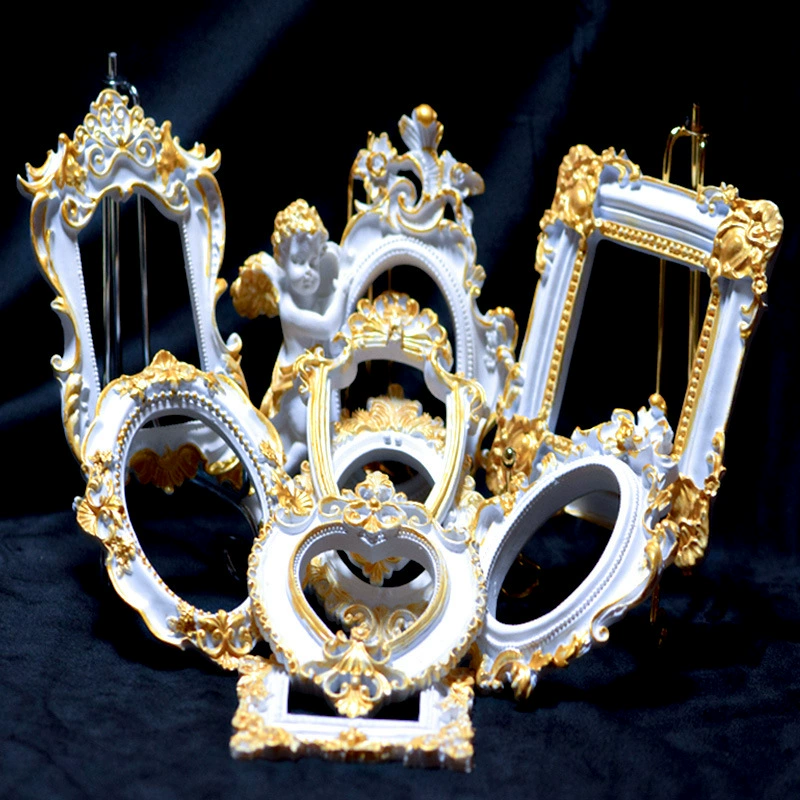 Новая ретро-Европейская платиновая Обнаженная рамка без задней панели фоторамка ювелирные изделия поза DIY фоторамка