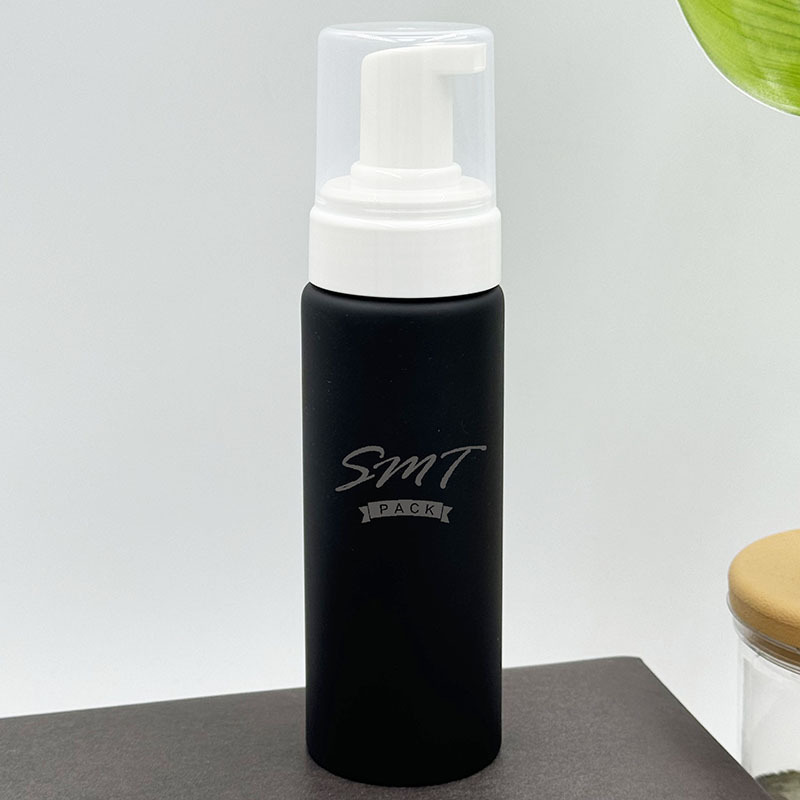 厂家销售150ml 按压式洗面奶 洗衣泡泡慕斯 哑黑色铝瓶
