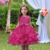 (Трансграничная торговля), детское вечернее платье с бантиком, Amazon, в корейском стиле, подходит для подростков