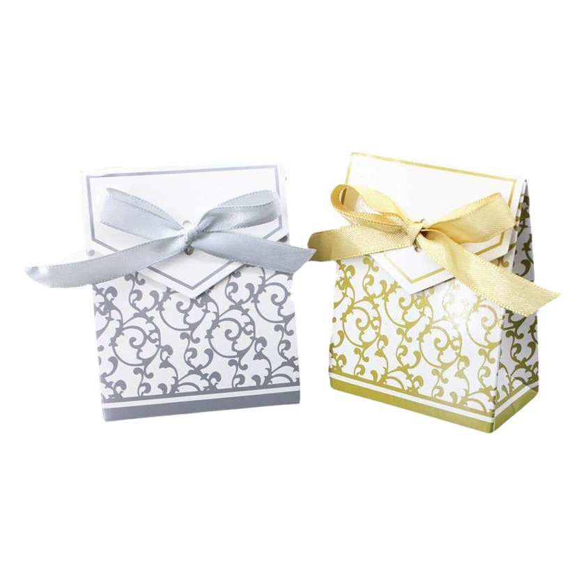 Популярная подарочная коробка для свадебных сладостей в европейском стиле, подарочная коробка «Золотая эра», серебряная мечтательная бумажная коробка, акция