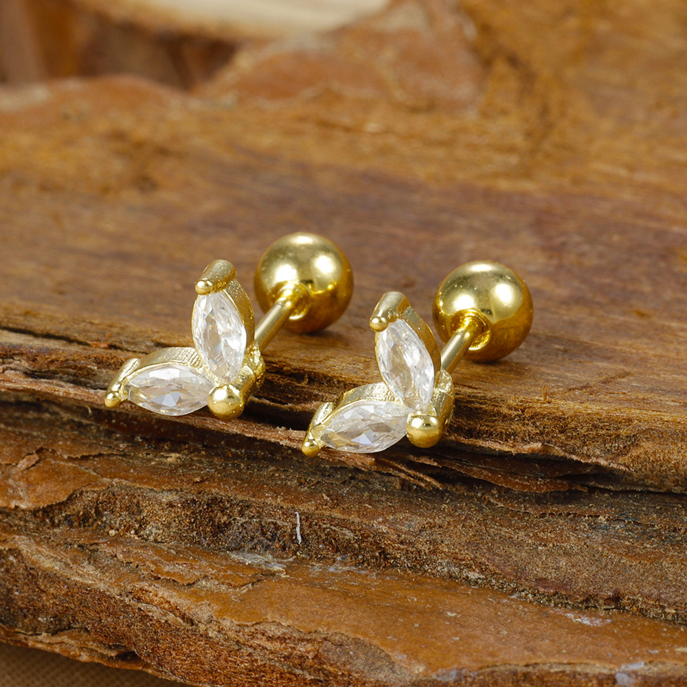 1 Par Elegante Geométrico Gotitas De Agua Enchapado Cobre Circón Pendientes De Gota Aretes display picture 24