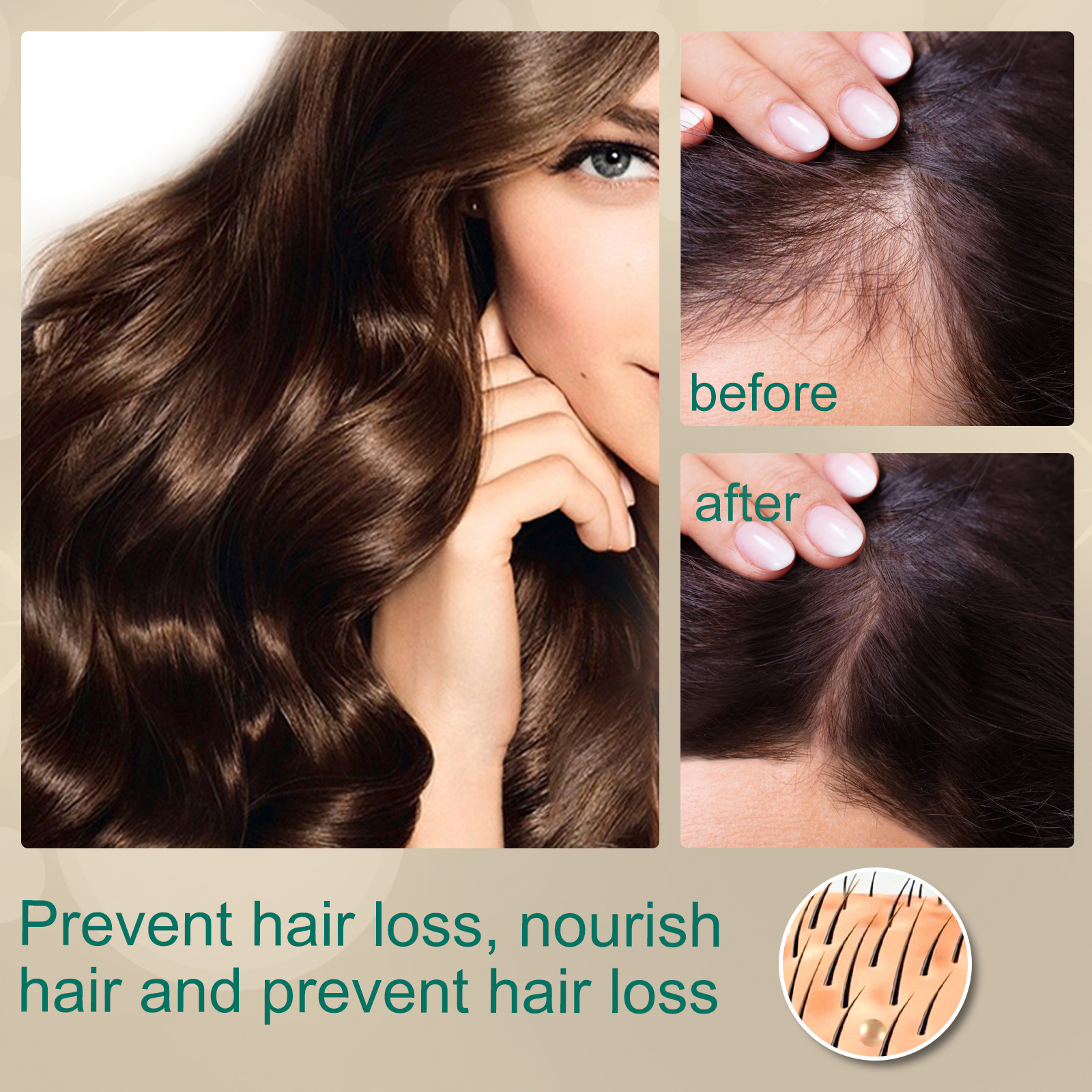 EELHOE Ginger Thick Hair Cream Thick Hair Deep Cleansing Smooth Hair Repair Dry and Frizzy Hair Cream_voghion.com