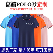 polo衫定制纯棉工作服印字logo短袖翻领团体广告衫文化衫工衣刺绣