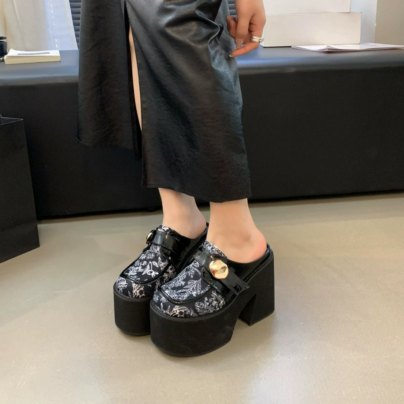 2024 года Баотоу водонепроницаемый стол с толстым подошвением на толстом каблуке на высоком каблуке