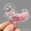 Transparent nail sequins for St. Valentine's Day for contouring, ceramics, accessory, hairgrip
