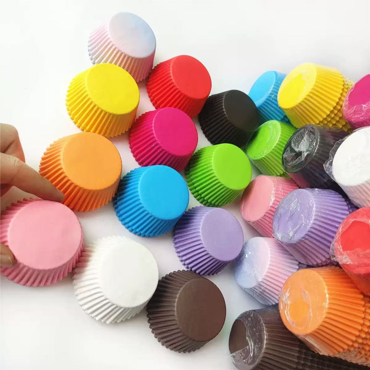 100 Stück reines Backpapier Muffin Papierförmchen groß Schneeflocke Meiniang Kuchen Cup Einweg-Muffin Papiertörtchen