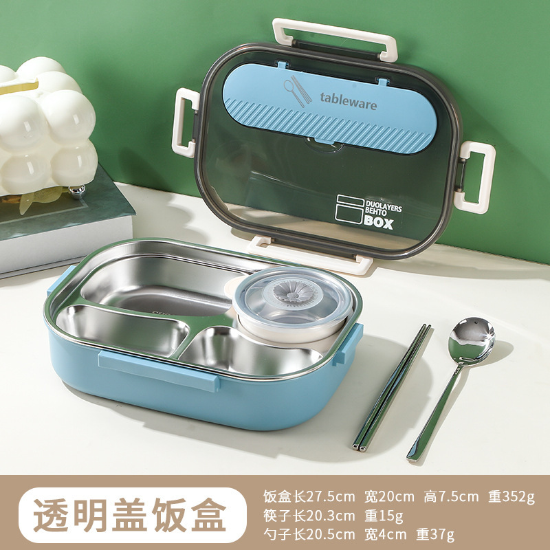 304 ステンレス鋼弁当箱密封されたコンパートメント鮮度保持弁当箱子供、学生、オフィスワーカーのためのポータブル断熱弁当箱|undefined