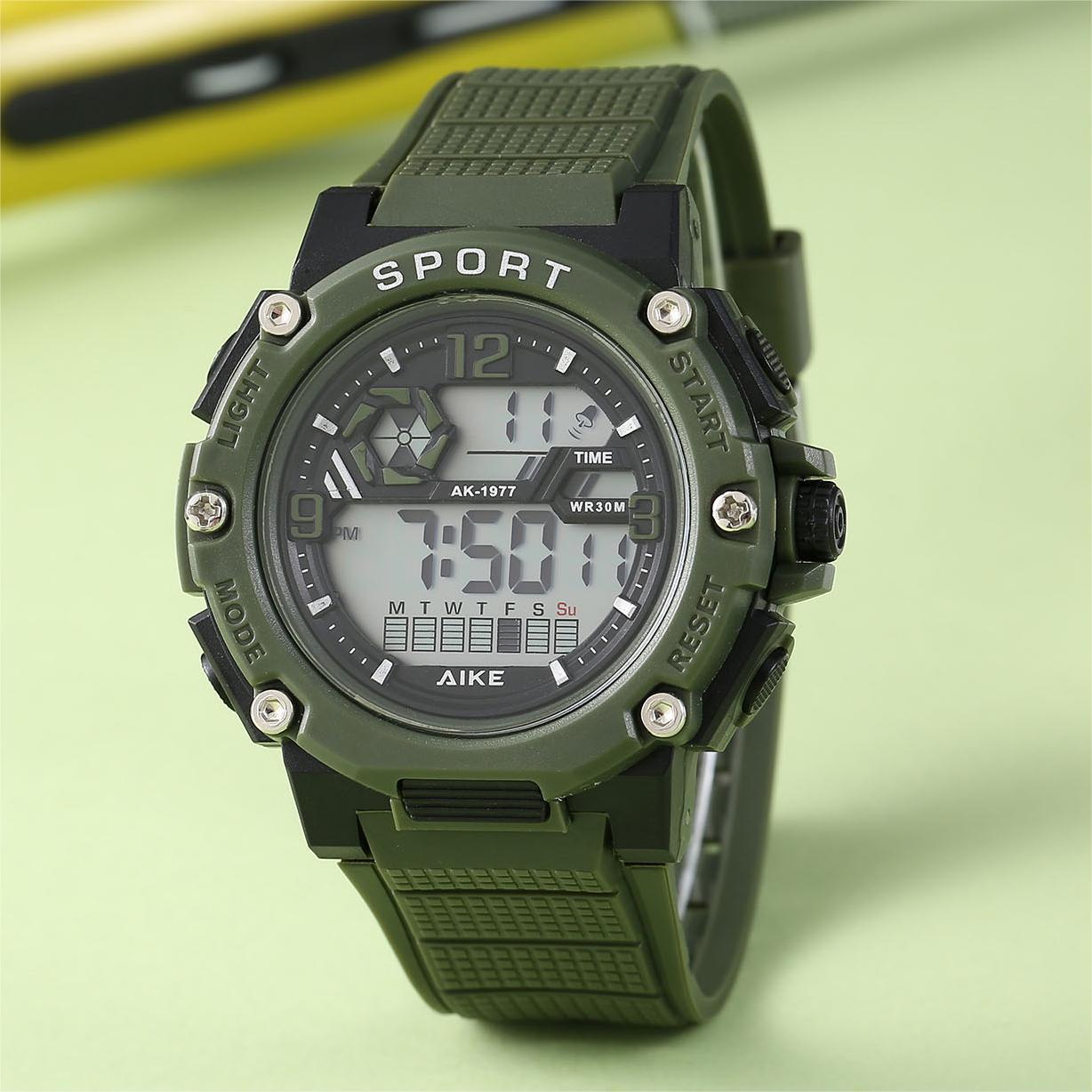 Nuevo hombre al aire libre reloj electrónico de montaña para estudiantes de secundaria y secundaria multifuncional impermeable reloj electrónico de alarma de luz nocturna