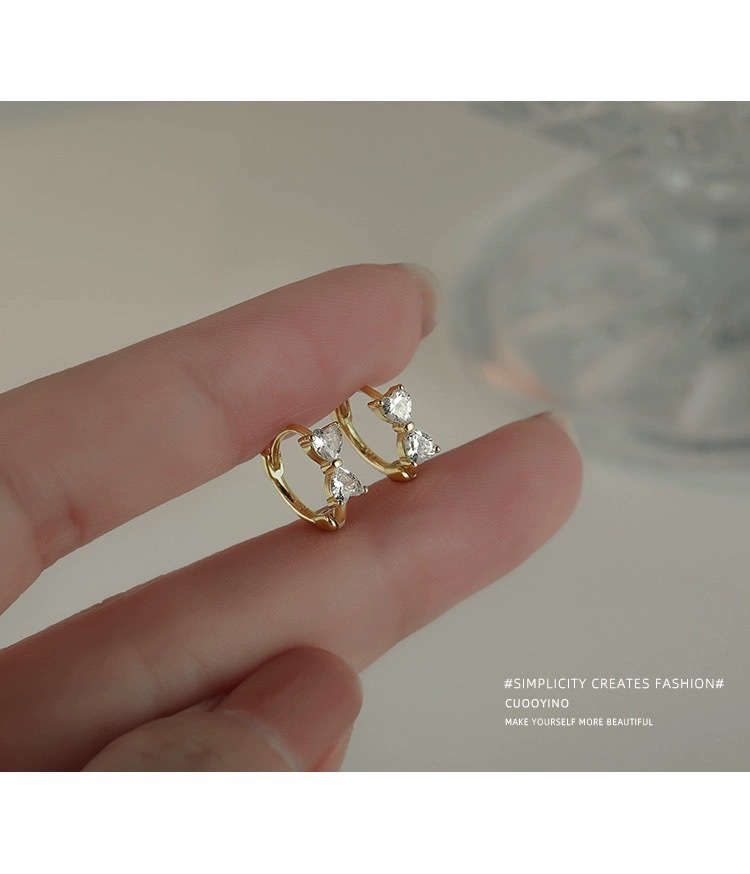 4g Weight 925 Sterling Silver Ear Needle Material White Gold Plated, Gold Plated Plating Material Zircon Inlay Material Earrings Classification 1 Pair Quantity Holiday, Daily Occasion 925 Sterling Silver Material Bow Knot Pattern Women's Gender Inlay Design Sweet, Simple Style Style 1 Pair White Gold Plated Gold Plated 925 Sterling Silver Zircon Bow Knot Earrings 2