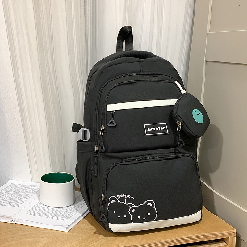Mochila de carga para estudiantes de primaria y secundaria JIAYISTAR original de gran capacidad mochila casual multicapa mochila de viaje