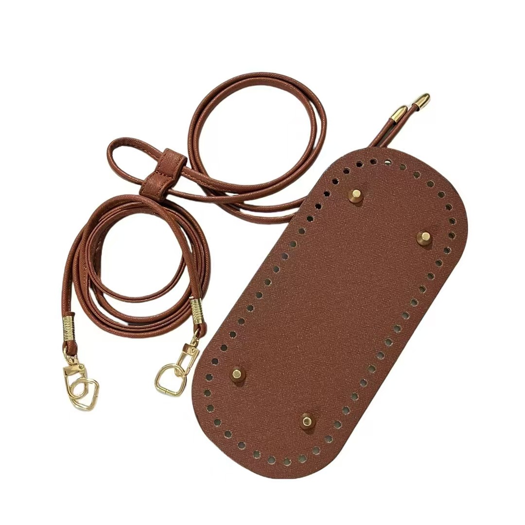 Set de 3 Piezas para Bolso Tipo Bucket: Base, Correa y Tirante – Accesorios para Tejer a Ganchillo, DIY